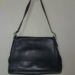 Vintage black leather Coach bag